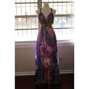 Helen Cabrera Pastel Beaded Dress